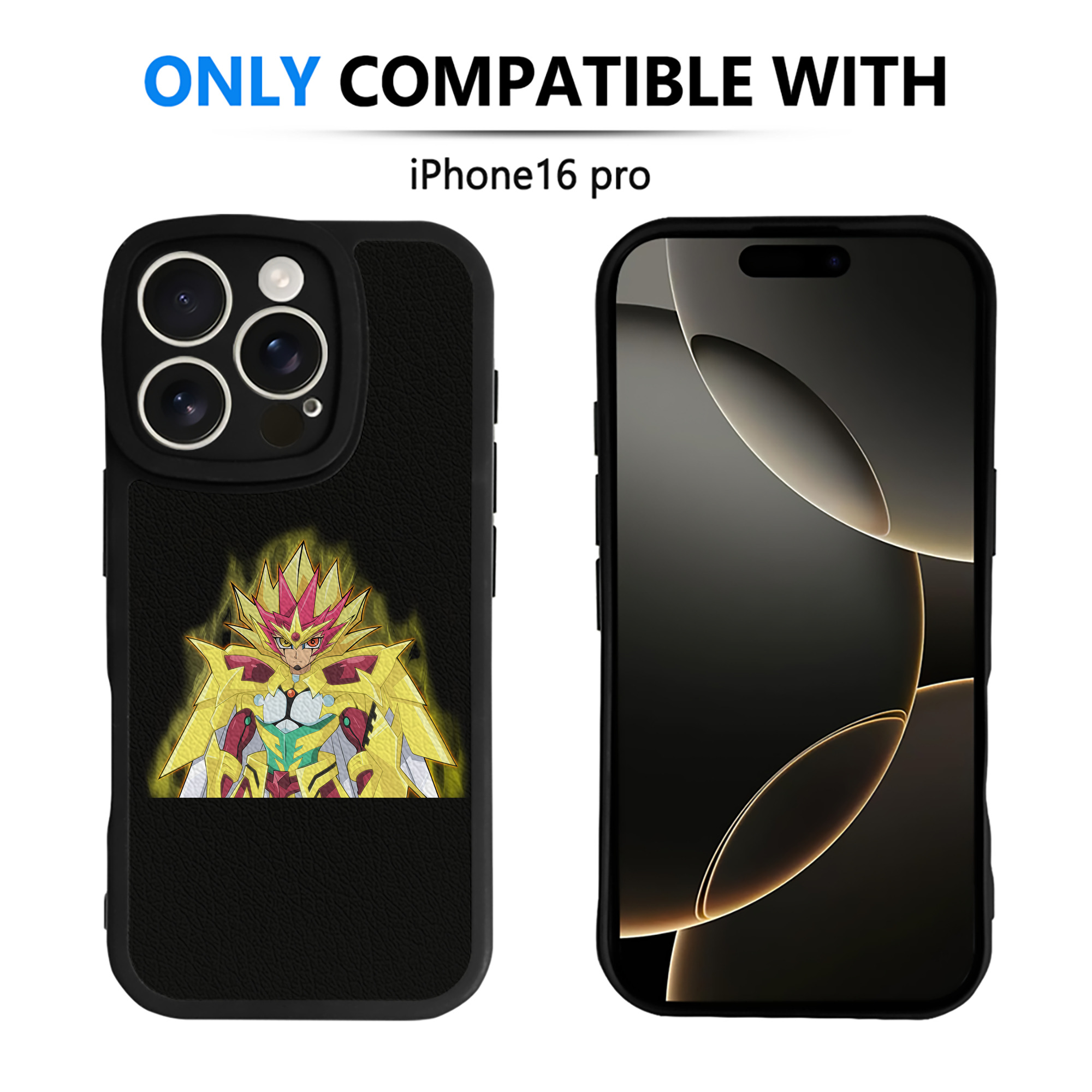 （画像用） 遊☆戯☆王 Yu-Gi-Oh! 【iPhone 16シリーズ対応】シリコンスマホケース（レザー調） 材質：シリコン